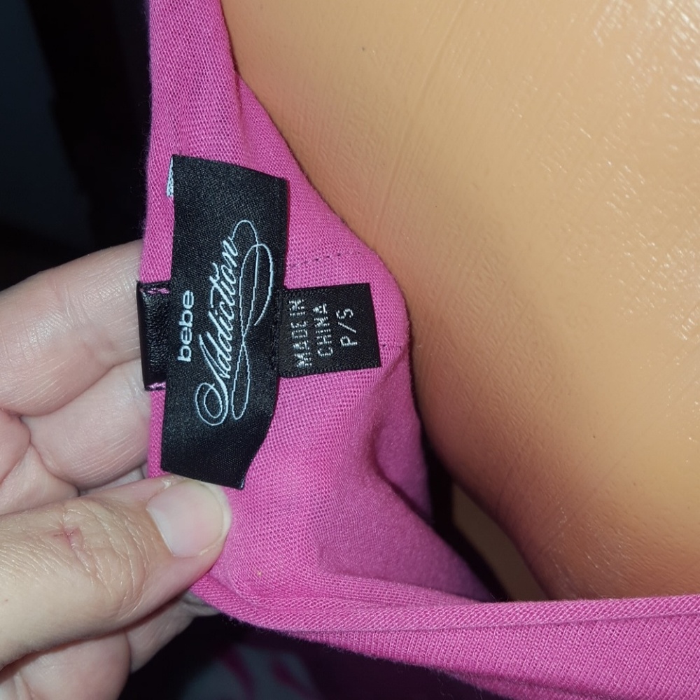 Bebe Addiction hi-low top S pink - Picture 6 of 8